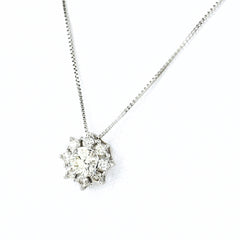 メレダイヤ デザインネックレス ネックレス K18 WG ダイヤモンド レディース ノンブランドジュエリー 【中古】nbjwl