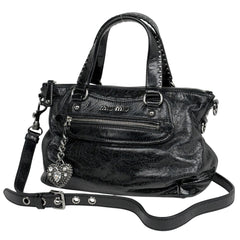 ミュウ ミュウ ロゴ ハンドバッグ レザー RN0728 レディース ブランドバッグ・小物 【中古】brbag
