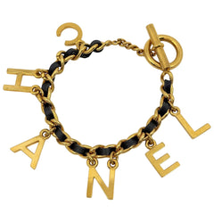 シャネル ロゴ チャーム ブレスレット GP レディース ブランドアクセサリー 【中古】bracc