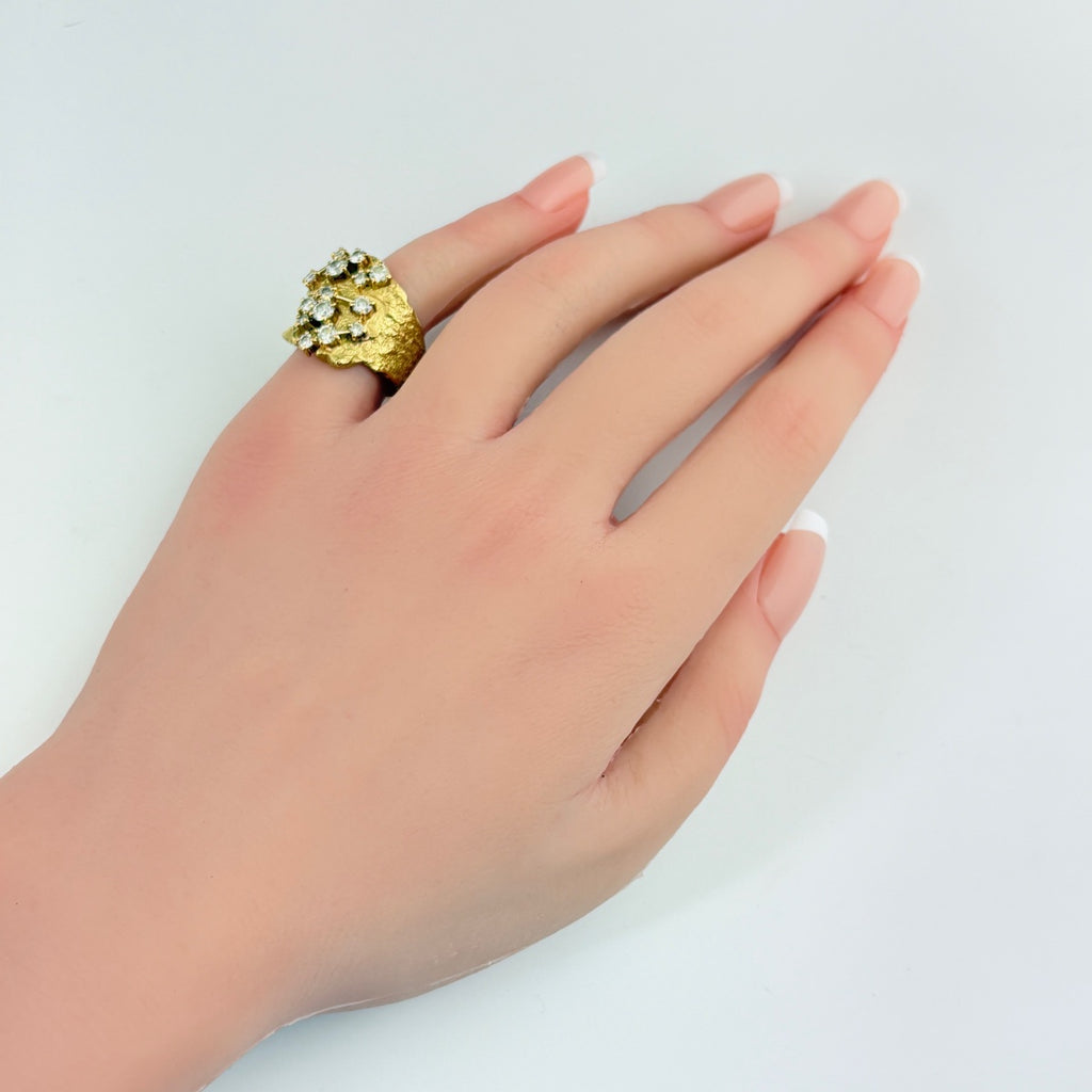 菅沼知行 YG K18 ダイヤモンド リング 13号 1.133ct レディース 