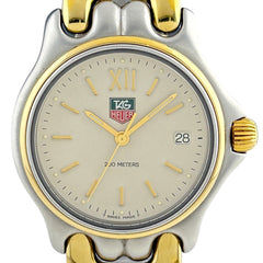 タグホイヤー プロフェッショナル S05.013M 腕時計 SS GP クォーツ アイボリー系 メンズ 時計 【中古】wtcbb