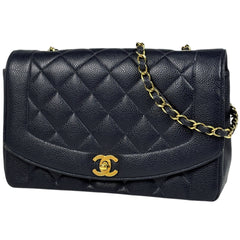 シャネル ダイアナ マトラッセ ショルダーバッグ キャビアスキン レディース ブランドバッグ・小物 【中古】brbag