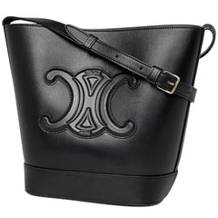 セリーヌ スモール バケット キュイル トリオンフ ショルダーバッグ レザー レディース ブランドバッグ・小物 【中古】brbag