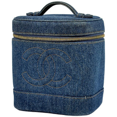 シャネル ココマーク バニティバッグ 化粧ポーチ デニム レディース ブランドバッグ・小物 【中古】brbag