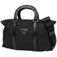 プラダ ロゴプレート ハンドバッグ ナイロン レディース ブランドバッグ・小物 【中古】brbag