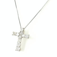 クロスモチーフ デザインネックレス ネックレス Pt900 Pt850 ダイヤモンド レディース ノンブランドジュエリー 【中古】nbjwl