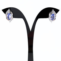 GSTV タンザナイト デザインイヤリング イヤリング K18 タンザナイト ピンクサファイア レディース ブランドジュエリー 【中古】brjwl