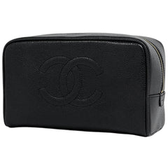 シャネル ココマーク ポーチ 化粧ポーチ キャビアスキン レディース ブランドバッグ・小物 【中古】brbag