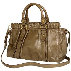 ミュウ ミュウ ロゴ ハンドバッグ レザー レディース ブランドバッグ・小物 【中古】brbag