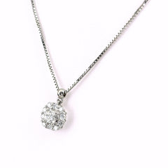 ダイヤモンド デザインネックレス ネックレス Pt900 Pt850 ダイヤモンド レディース ノンブランドジュエリー 【中古】nbjwl