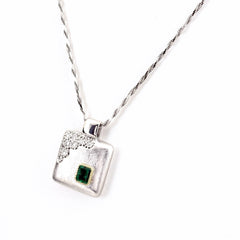 エメラルド デザインネックレス ネックレス K18 WG エメラルド レディース ノンブランドジュエリー 【中古】nbjwl