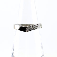 ヴァンドーム青山 メレダイヤ デザインリング リング 11号 Pt950 ダイヤモンド レディース ブランドジュエリー 【中古】brjwl