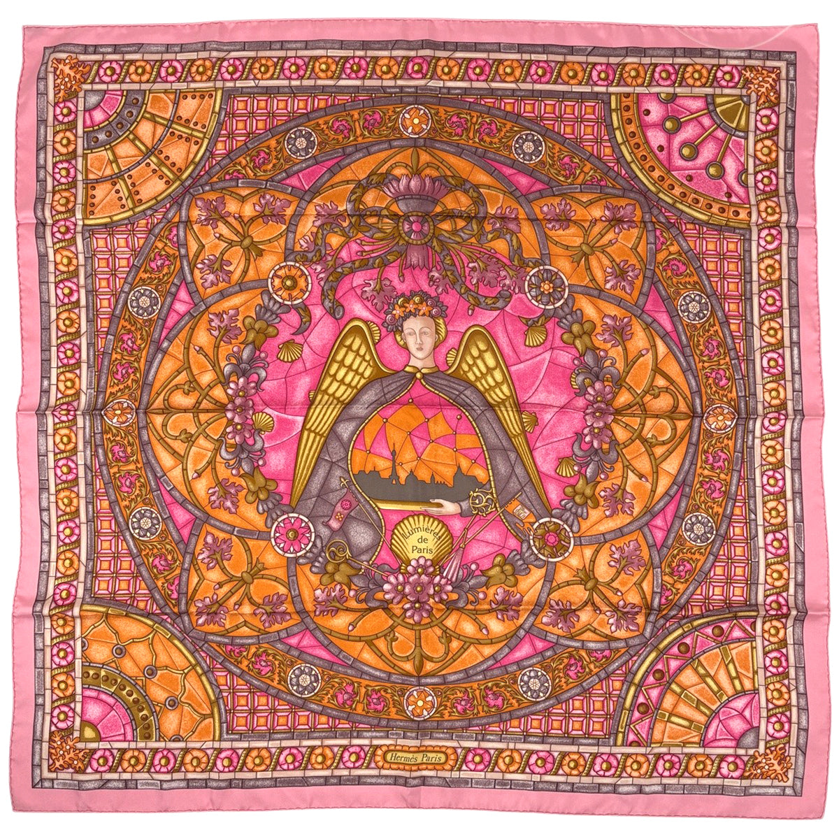 HERMES Lumières de Paris スカーフ　カレ90 エルメス カレ 90 Lumieres de Paris スカーフ シルク レディース