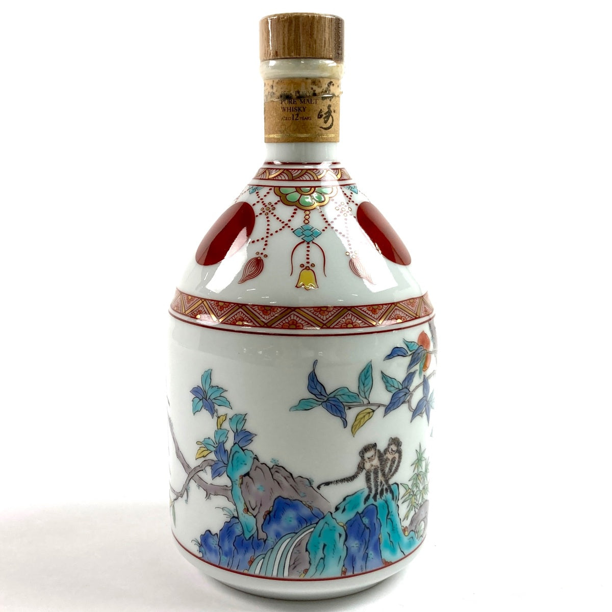 在庫一掃】 サントリー 山崎 12年 錦赤玉瓔珞文風物絵 有田焼 600ml