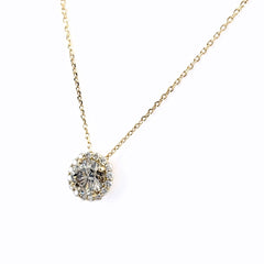 メレダイヤ デザインネックレス ネックレス K18 ダイヤモンド レディース ノンブランドジュエリー 【中古】nbjwl