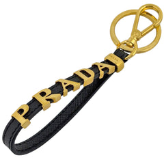 プラダ ロゴ キーホルダー サフィアーノレザー レディース ブランドアクセサリー 【中古】bracc