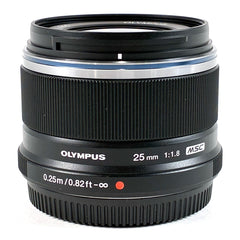 オリンパス M.ZUIKO DIGITAL 25mm F1.8 ブラック 一眼カメラ用レンズ（オートフォーカス） カメラ 【中古】cambb
