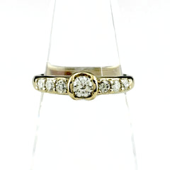 メレダイヤ デザインリング リング 10.5号 K18 ダイヤモンド レディース ノンブランドジュエリー 【中古】nbjwl