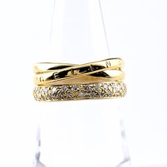 CELINE デザインリング リング 13号 750 ルビー ダイヤモンド レディース ブランドジュエリー 【中古】brjwl