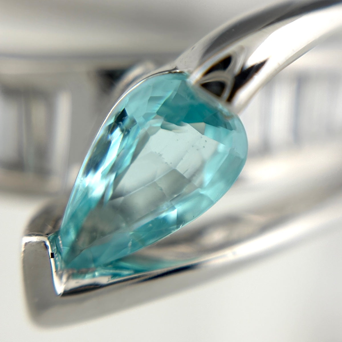 K18 WG パライバトルマリン リング 16.5号 0.44ct レディース ノン