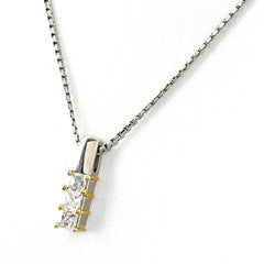 メレダイヤ デザインネックレス ネックレス Pt900 Pt850 K18 レディース ノンブランドジュエリー 【中古】nbjwl