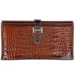 エルメス ベアン 長財布 アリゲーター □G レディース ブランドバッグ・小物 【中古】brbag