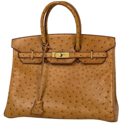 エルメス バーキン35 ハンドバッグ オーストリッチ □A レディース ブランドバッグ・小物 【中古】brbag