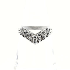 メレダイヤ デザインリング リング 12.5号 Pt900 ダイヤモンド レディース ノンブランドジュエリー 【中古】nbjwl