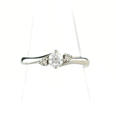 ヴァンドーム青山 メレダイヤ デザインリング リング 8号 Pt950 ダイヤモンド レディース ブランドジュエリー 【中古】brjwl