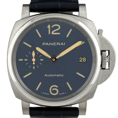 オフィチーネパネライ ルミノール ドゥエ PAM00926 腕時計 チタン レザー 自動巻き ネイビー メンズ 時計 【中古】【保証書】【OH済】wtcbb