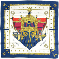 エルメス カレ90 VUE DU CAROSSE DE LA GALERE LA REALE スカーフ シルク レディース ブランドバッグ・小物 【中古】brbag