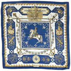 エルメス カレ90 LVDOVICVS MAGNVS スカーフ シルク レディース ブランドバッグ・小物 【中古】brbag