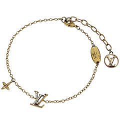 ルイ・ヴィトン ブレスレット LV アイコニック ブレスレット GP ラインストーン レディース ブランドアクセサリー 【中古】bracc