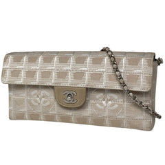 シャネル ニュートラベルライン チェーン ショルダーバッグ ナイロンジャガード レディース ブランドバッグ・小物 【中古】brbag