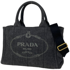 プラダ カナパトート トートバッグ デニム B2439G レディース ブランドバッグ・小物 【中古】brbag