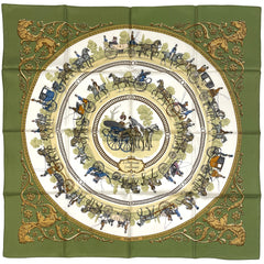 エルメス カレ90 LA PROMENADE DE LONGCHAMPS スカーフ シルク レディース ブランドバッグ・小物 【中古】brbag