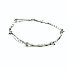 メレダイヤ デザインブレスレット ブレスレット Pt850 ダイヤモンド レディース ノンブランドジュエリー 【中古】nbjwl
