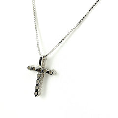 クロスモチーフ デザインネックレス ネックレス Pt900 Pt850 ダイヤモンド レディース ノンブランドジュエリー 【中古】nbjwl