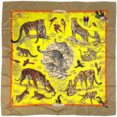 エルメス カレ90 Tendresse Feline スカーフ シルク レディース ブランドバッグ・小物 【中古】brbag