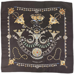 エルメス カレ90 PARURES DES SABLES スカーフ シルク レディース ブランドバッグ・小物 【中古】brbag