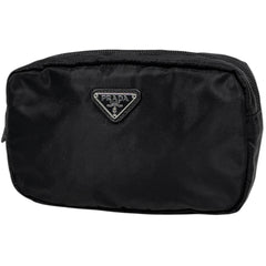 プラダ ロゴプレート ポーチ 化粧ポーチ ナイロン レディース ブランドバッグ・小物 【中古】brbag