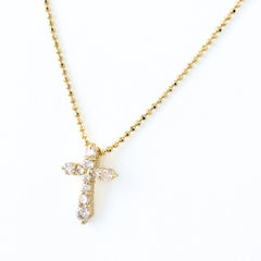 クロスモチーフ デザインネックレス ネックレス K18 ダイヤモンド レディース ノンブランドジュエリー 【中古】nbjwl
