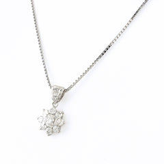 メレダイヤ デザインネックレス ネックレス Pt900 Pt850 ダイヤモンド レディース ノンブランドジュエリー 【中古】nbjwl