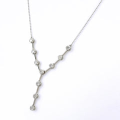 メレダイヤ デザインネックレス ネックレス Pt900 Pt850 ダイヤモンド レディース ノンブランドジュエリー 【中古】nbjwl