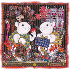 ルイ・ヴィトン アニマル柄 スカーフ シルク レディース ブランドバッグ・小物 【中古】brbag