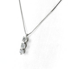 メレダイヤ デザインネックレス ネックレス Pt900 Pt850 ダイヤモンド レディース ノンブランドジュエリー 【中古】nbjwl