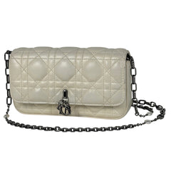 クリスチャンディオール カナージュ チェーン ショルダーバッグ レザー レディース ブランドバッグ・小物 【中古】brbag