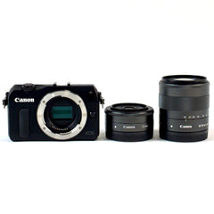 キヤノン EOS M ダブルレンズキット ブラック (マウントアダプター付) デジタル ミラーレス 一眼カメラ カメラ 【中古】cambb