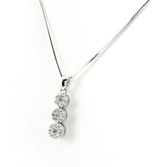 メレダイヤ デザインネックレス ネックレス K18 WG ダイヤモンド レディース ノンブランドジュエリー 【中古】nbjwl