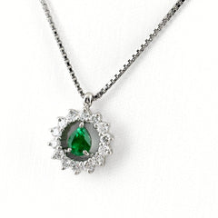 エメラルド デザインネックレス ネックレス Pt900 Pt850 エメラルド レディース ノンブランドジュエリー 【中古】nbjwl